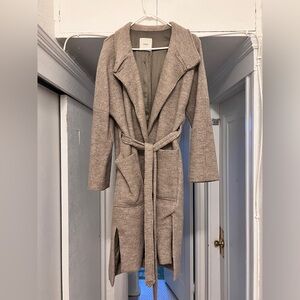 Mango 100% wool coat, beige size small